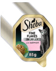 SHEBA Fine Flakes Adult Wet Cat Food with Salmon Jelly 11 x 85g