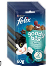 Felix Goody Bag Picnic Mix Adult Cat Treats Seaside Mix 8 x 60g Packs